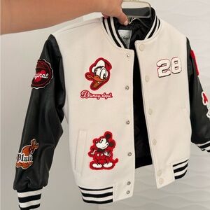 Forever 21 Mickey Cream and Black Jacket